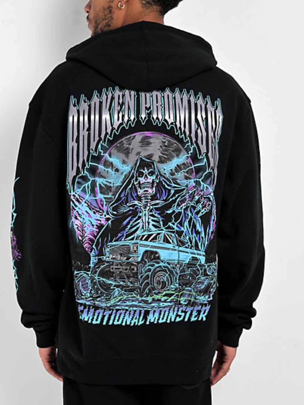 Broken Promises other side skeleton hoodie size Small men’s